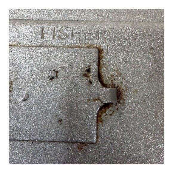 Vintage Peterbilt Chrome & Red Enamel Rectangle Belt Buckle Signed Fisher Retro - Picture 3 of 6